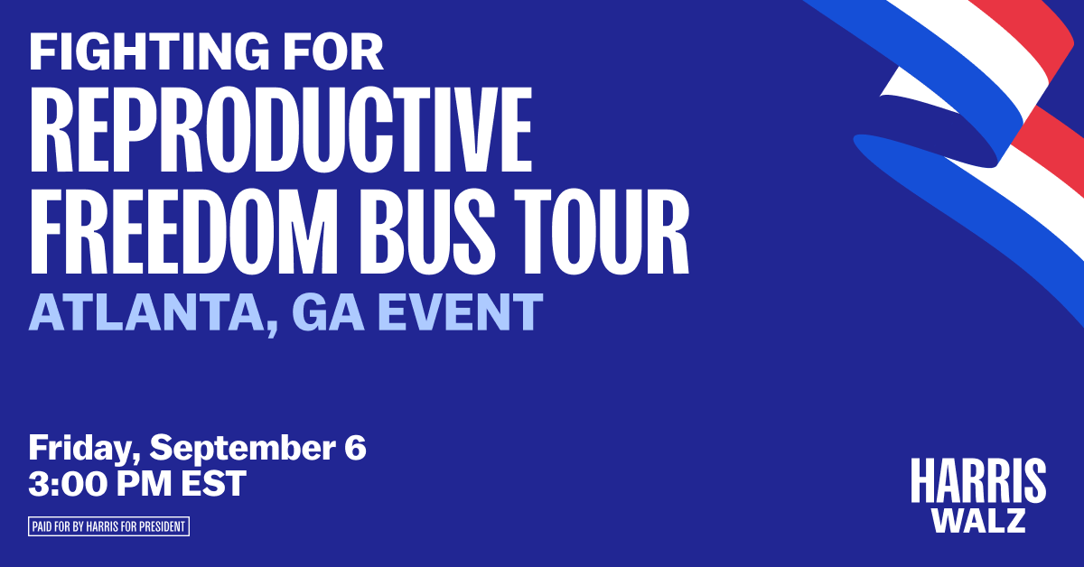 Fighting for Reproductive Freedom Bus Tour - Atlanta with Sen. Jon ...